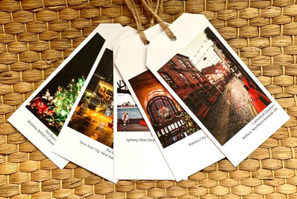 CHRISTMAS AROUND THE WORLD:  Set of 5 Gift Tags